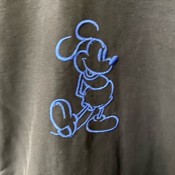 Walt Disney World Mickey Mouse Jacket Navy Blue Nylon Heavy Coat Vintage Sz XL - Picture 2 of 12
